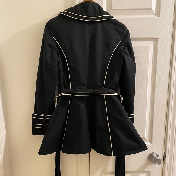 BRAND NEW Navy blue & white accented Laundry by Design tapered waist jacket xs - Picture 2 of 8